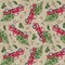Christmas Trucks with Trees Cotton Fabric | By The Yard | Sewing and Crafting | 44 inches wide